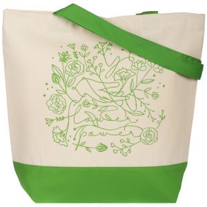 70423.90 1 1000x1000 300x300 - Холщовая сумка Flower Power, ярко-зеленая
